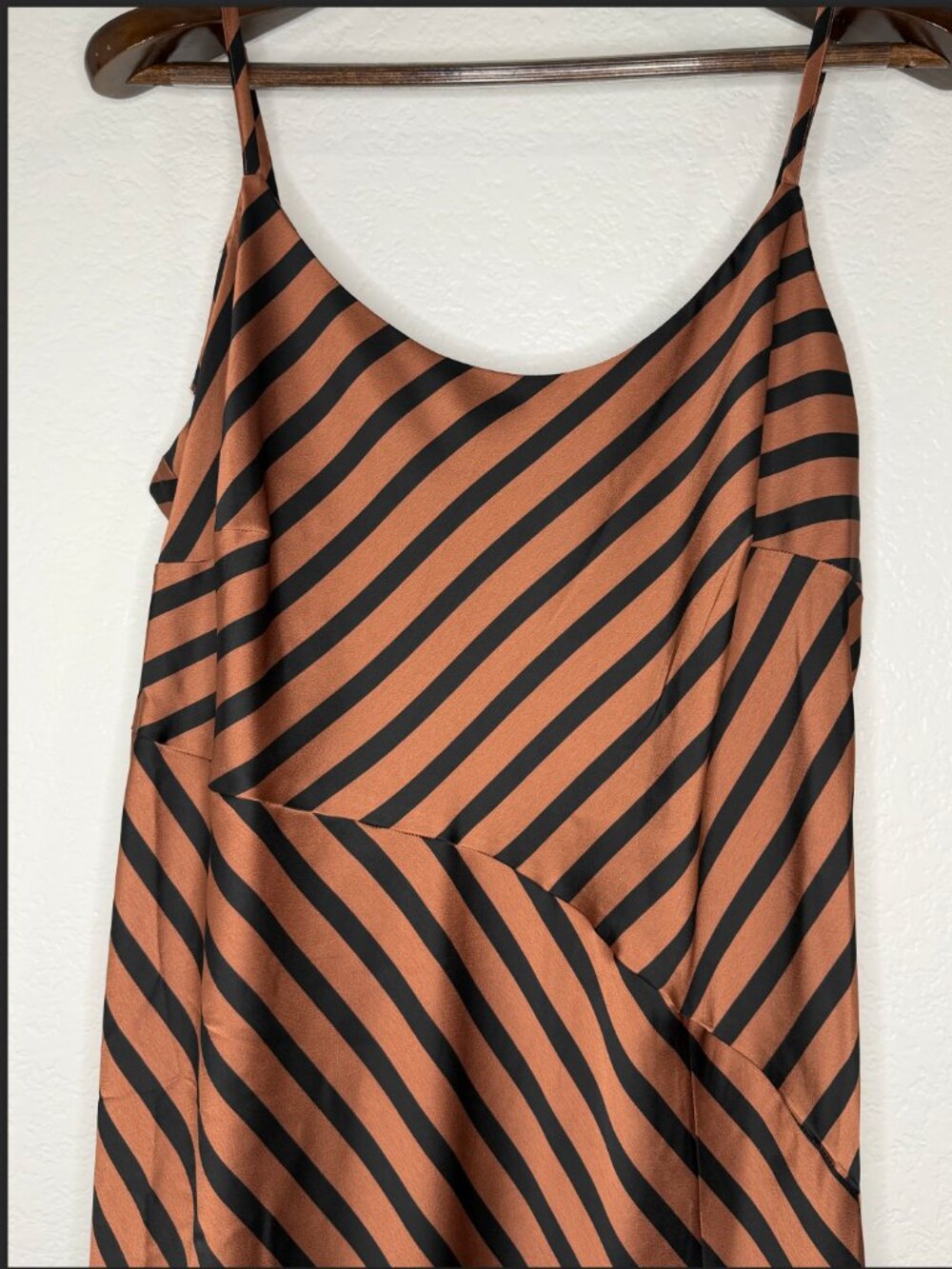 A New Day Womens Copper & Black Satin String-Strapped Dress - XXL - Picture 7 of 8